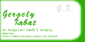 gergely kabat business card